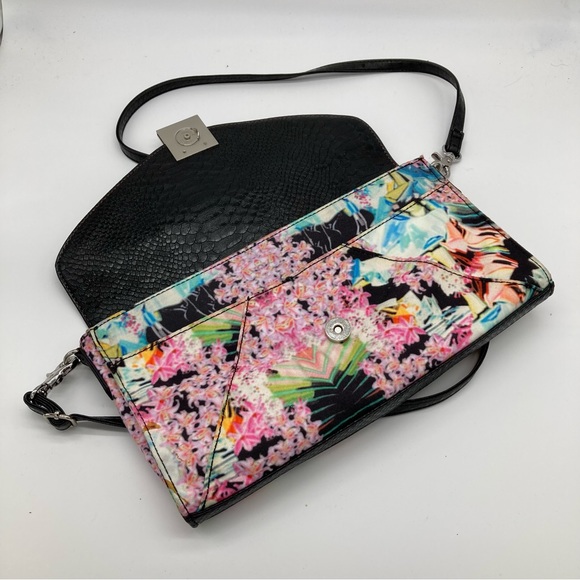 Cosmopolitan black tropical clutch bag - Picture 2 of 8